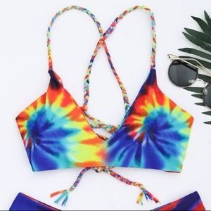 Tie dye bikini top